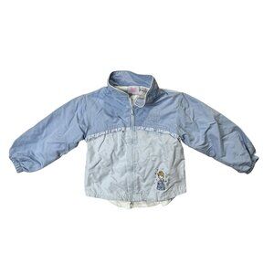 Disney Princess Jacket 4T Embroidered Windbreaker Cinderella Little Princess